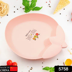 5758  Strawberry Shape Plate Dish Snacks / Nuts / Desserts Plates for Kids, BPA Free, Children’s Food Plate, Kids Bowl, Serving Platters Food Tray Decorative Serving Trays for Candy Fruits Dessert Fruit Plate, Baby Cartoon Pie Bowl Plate, Tableware (1 Pc)