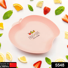 5548 Apple Shape Plate Dish Snacks / Nuts / Desserts Plates for Kids, BPA Free, Children’s Food Plate, Kids Bowl, Serving Platters Food Tray Decorative Serving Trays for Candy Fruits Dessert Fruit Plate, Baby Cartoon Pie Bowl Plate, Tableware (1 Pc)
