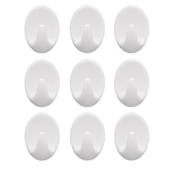1544 Self Adhesive Plastic Wall Hook Set for Home Kitchen and Other Places (Pack of 9) DeoDap